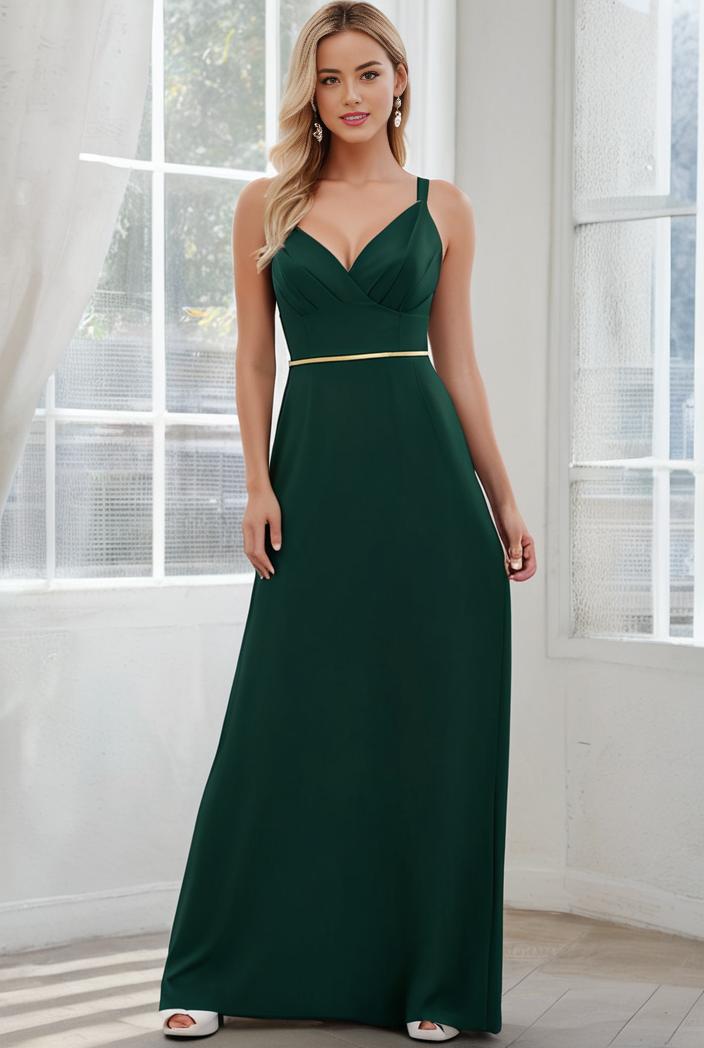 flowy chiffon one shoulder with three straps bridesmaid dress 134172