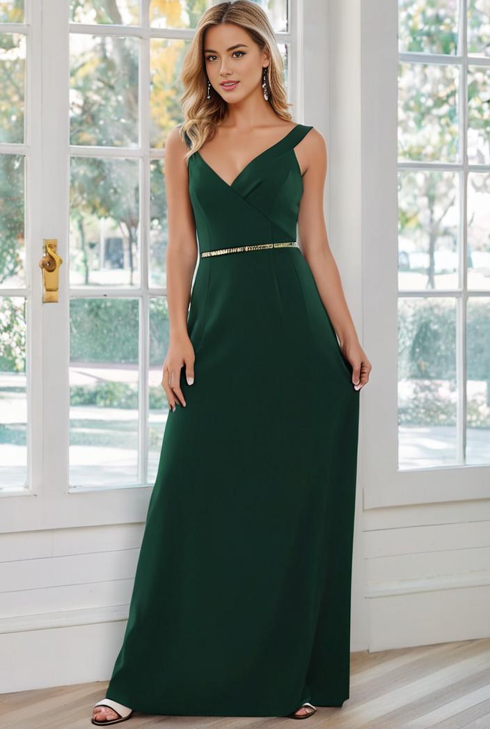 flowy chiffon one shoulder with three straps bridesmaid dress 134175