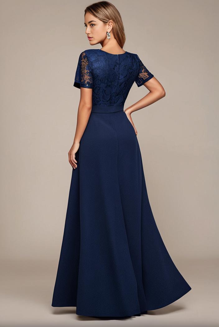 glitter high low front side slit ruffled v neck evening dress 134348