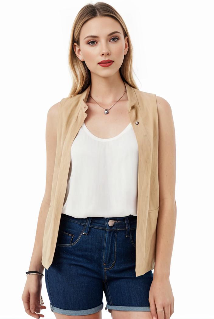 women s solid open front blazer with long sleeves for office wear 117733