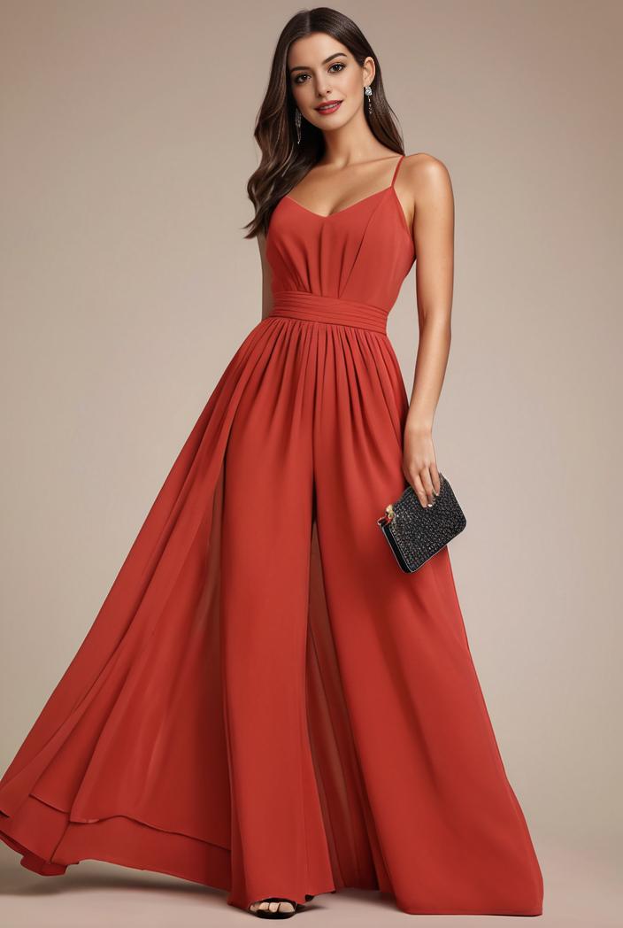 convertible chiffon lace open back spaghetti straps bridesmaid dress 122302