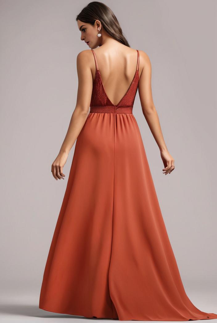 convertible chiffon lace open back spaghetti straps bridesmaid dress 122308