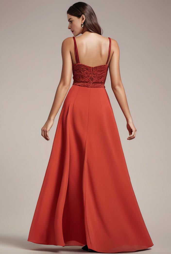 convertible chiffon lace open back spaghetti straps bridesmaid dress 122309