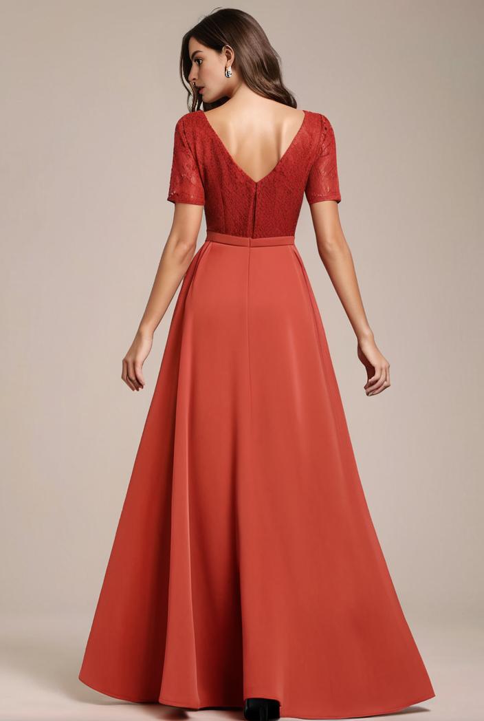 convertible chiffon lace open back spaghetti straps bridesmaid dress 122311