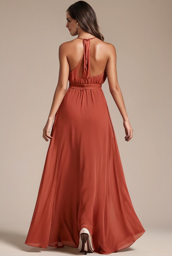 convertible chiffon lace open back spaghetti straps bridesmaid dress 122313