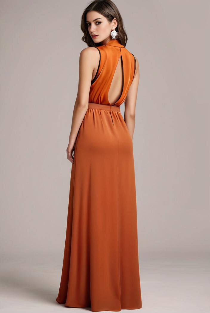 convertible chiffon lace open back spaghetti straps bridesmaid dress 122324