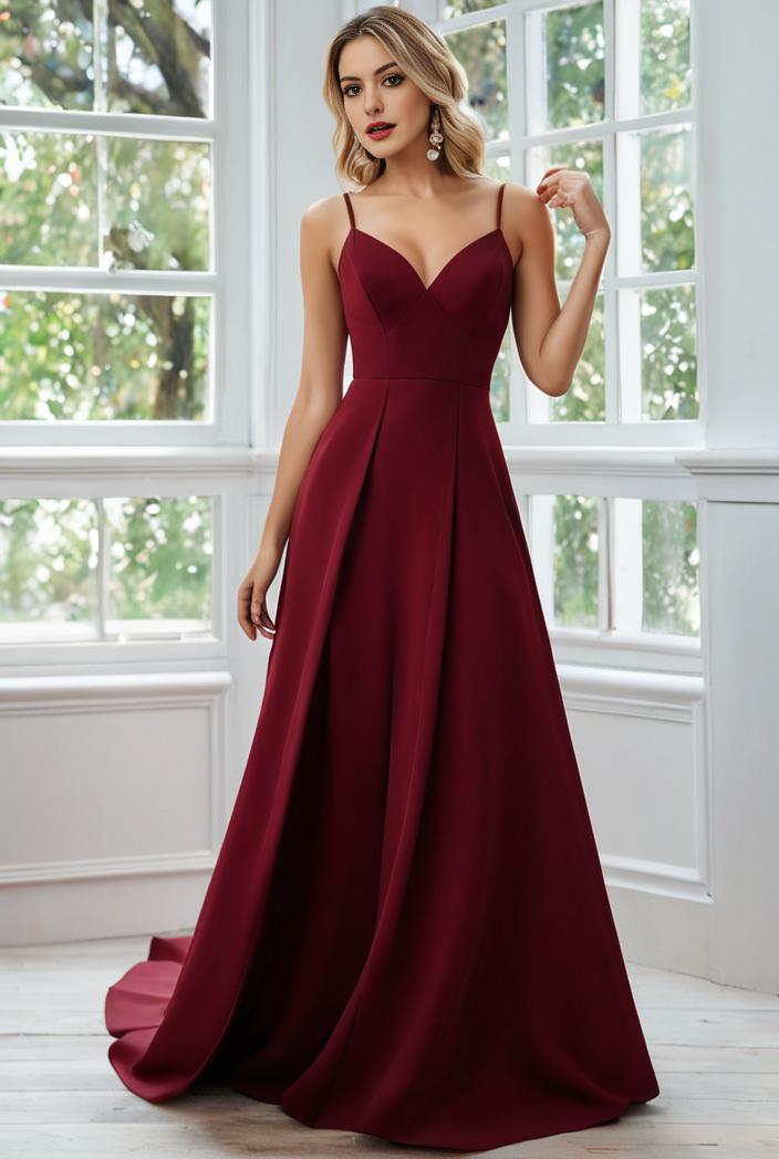convertible chiffon lace open back spaghetti straps bridesmaid dress 122338