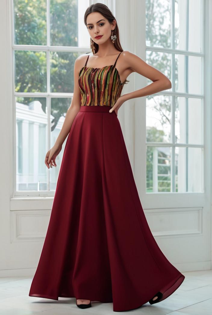 convertible chiffon lace open back spaghetti straps bridesmaid dress 122364
