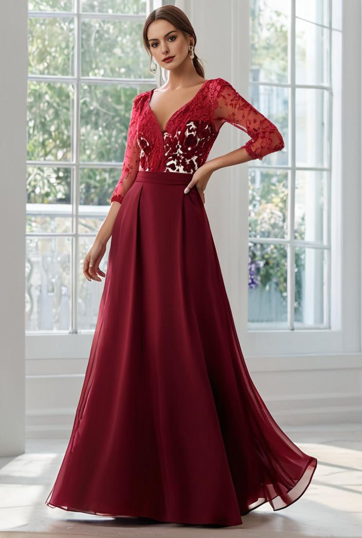 convertible chiffon lace open back spaghetti straps bridesmaid dress 122368