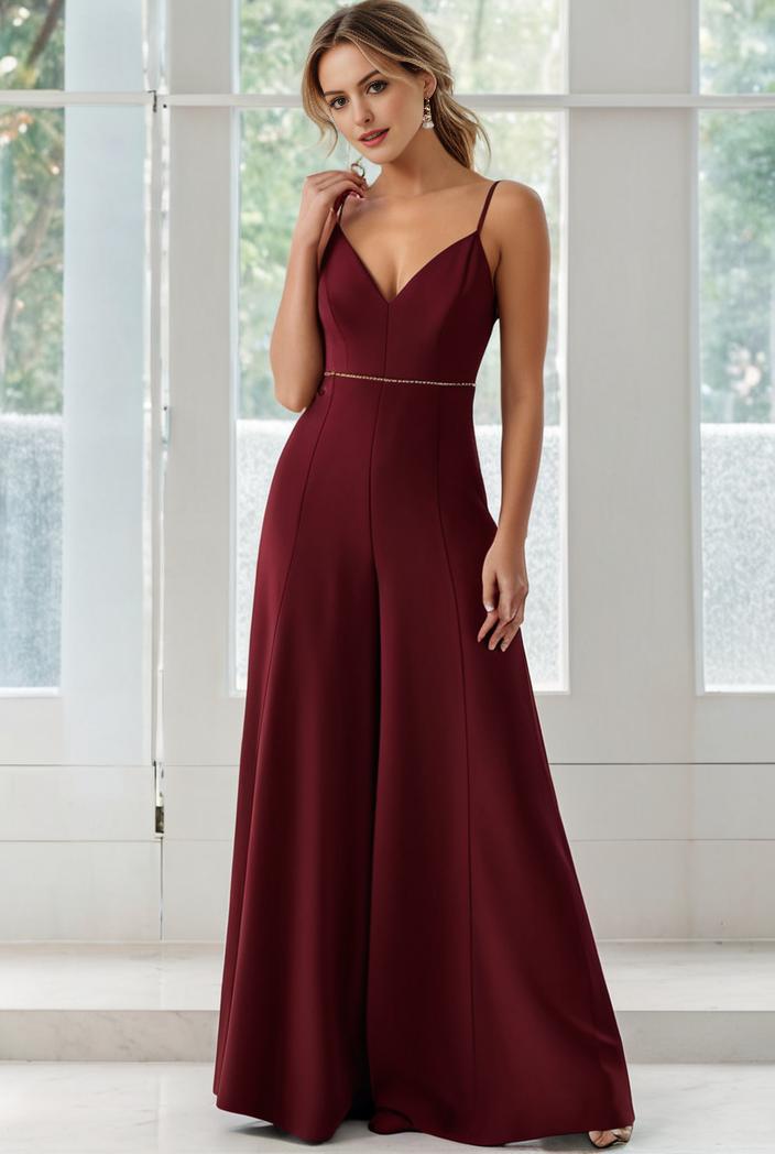 convertible chiffon lace open back spaghetti straps bridesmaid dress 122369