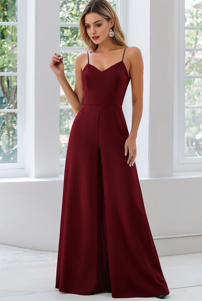 convertible chiffon lace open back spaghetti straps bridesmaid dress 122372