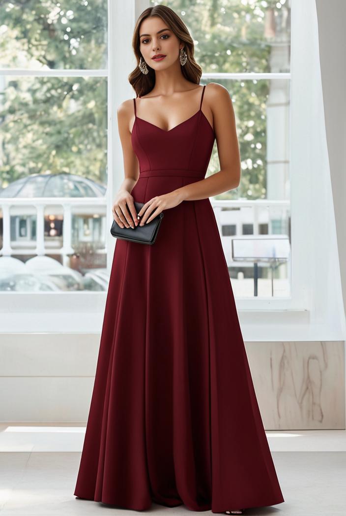 convertible chiffon lace open back spaghetti straps bridesmaid dress 122377