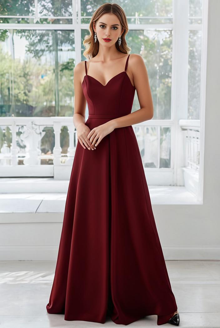 convertible chiffon lace open back spaghetti straps bridesmaid dress 122380