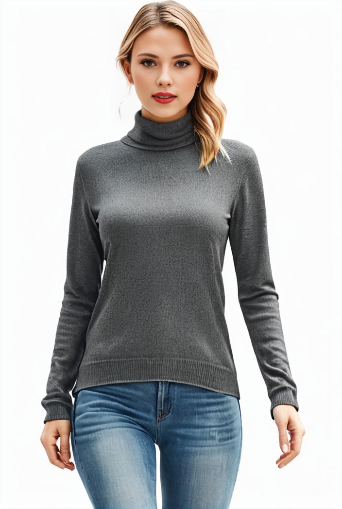3 sets of turtleneck tees comfy long sleeve shirt perfect for spring autumn women s apparel 118580