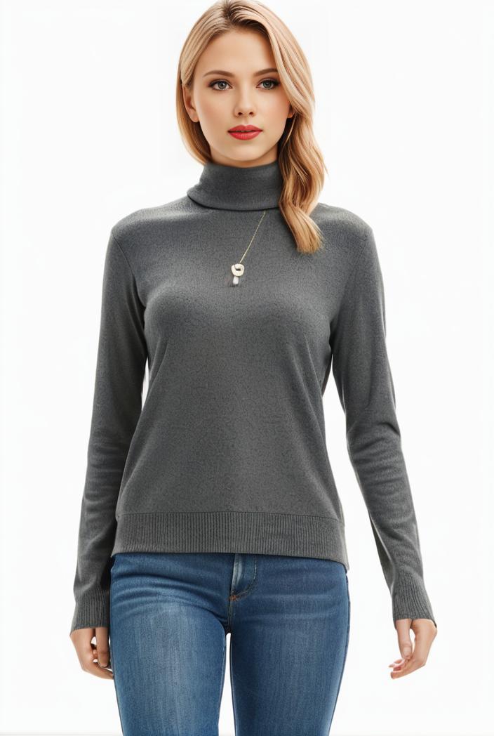 3 sets of turtleneck tees comfy long sleeve shirt perfect for spring autumn women s apparel 118582