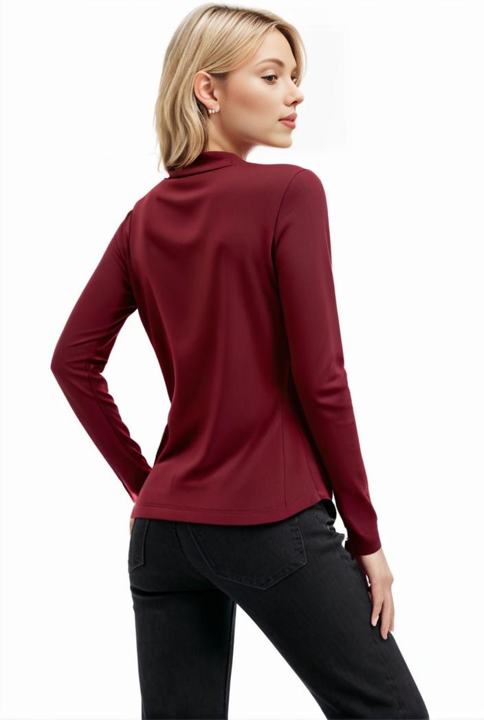 3 sets of turtleneck tees comfy long sleeve shirt perfect for spring autumn women s apparel 118587
