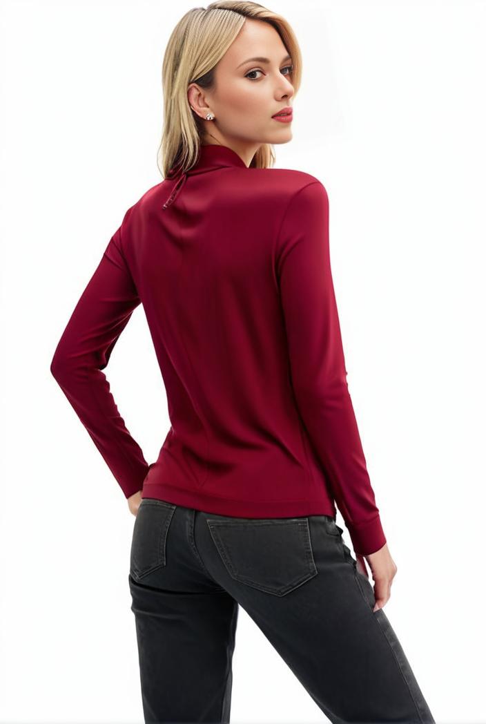 3 sets of turtleneck tees comfy long sleeve shirt perfect for spring autumn women s apparel 118593
