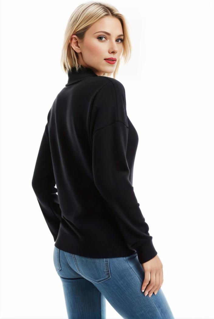 3 sets of turtleneck tees comfy long sleeve shirt perfect for spring autumn women s apparel 118595
