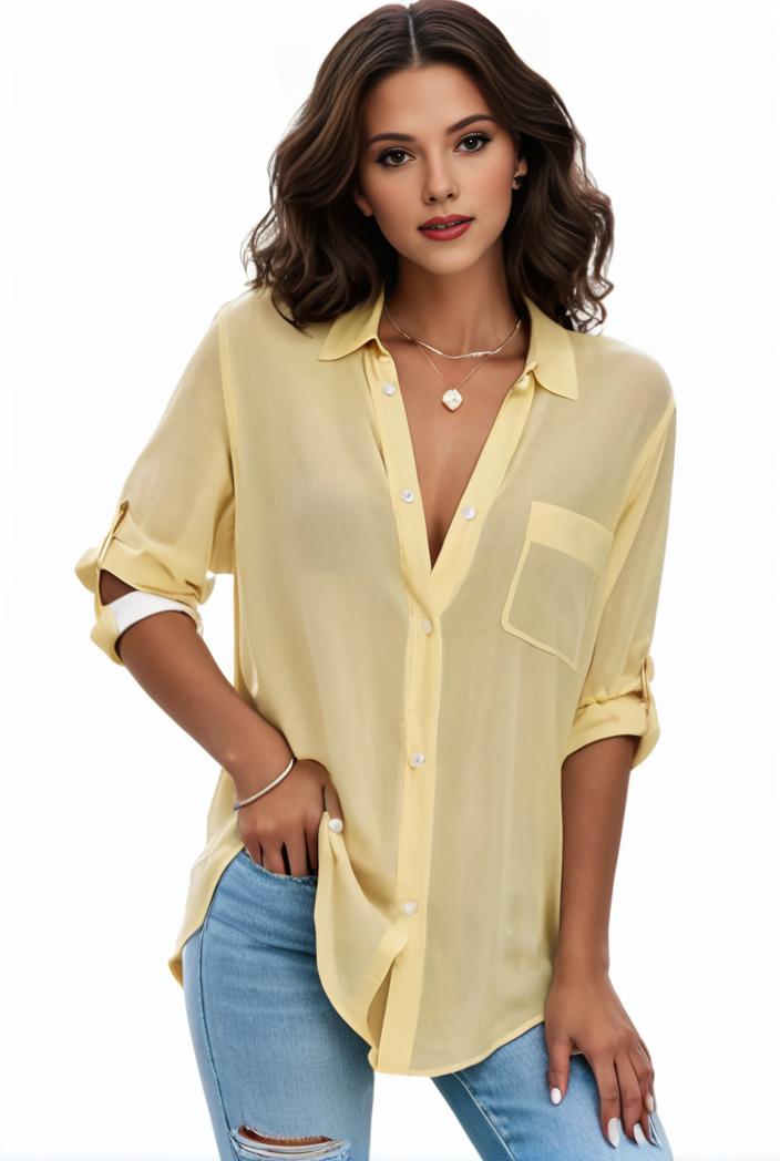 plus size formal shirt women s plus plain long sleeve turn down collar button up workwear shirt 102702