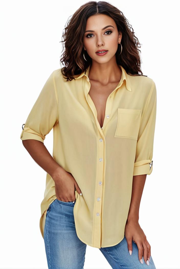 plus size formal shirt women s plus plain long sleeve turn down collar button up workwear shirt 102708
