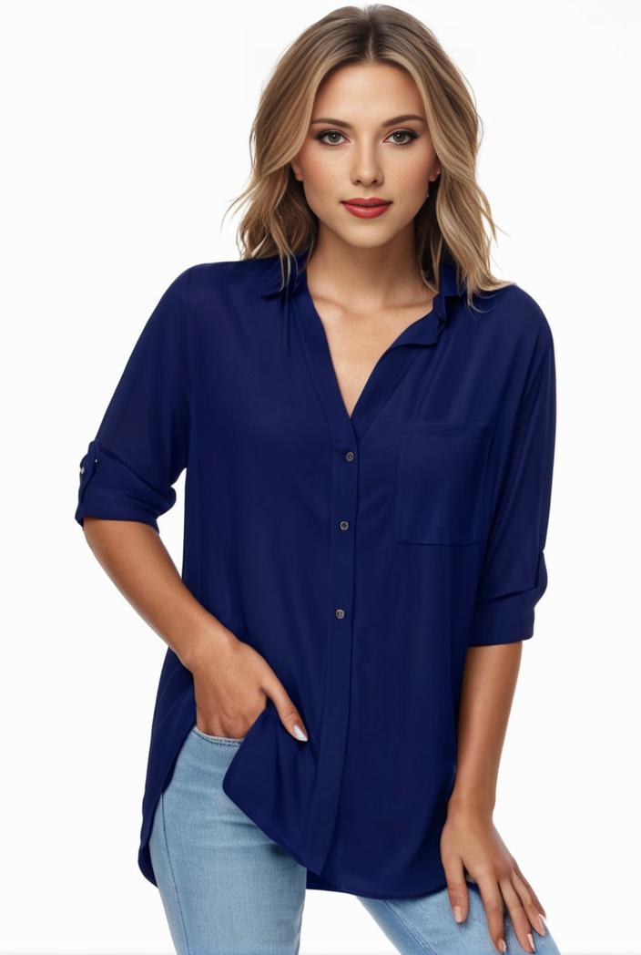 plus size formal shirt women s plus plain long sleeve turn down collar button up workwear shirt 102715