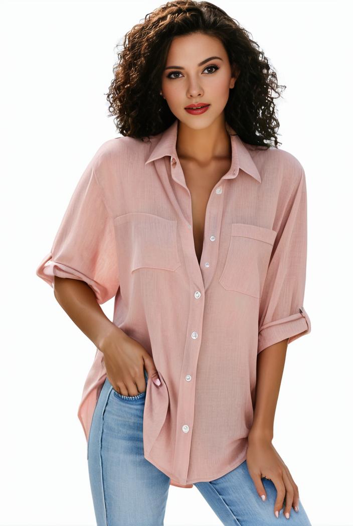 plus size formal shirt women s plus plain long sleeve turn down collar button up workwear shirt 102722