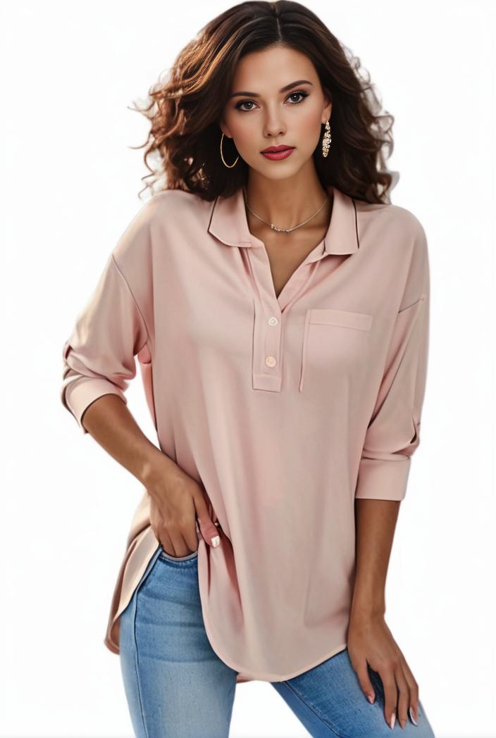 plus size formal shirt women s plus plain long sleeve turn down collar button up workwear shirt 102727