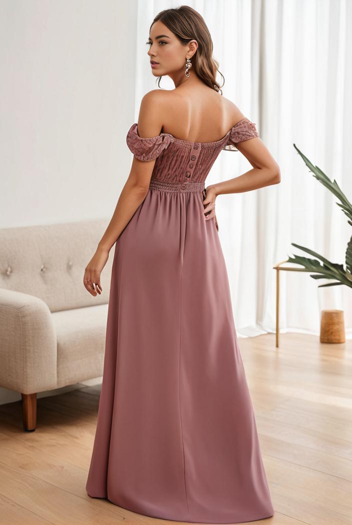 off shoulder spaghetti strap a line maternity dress 136033