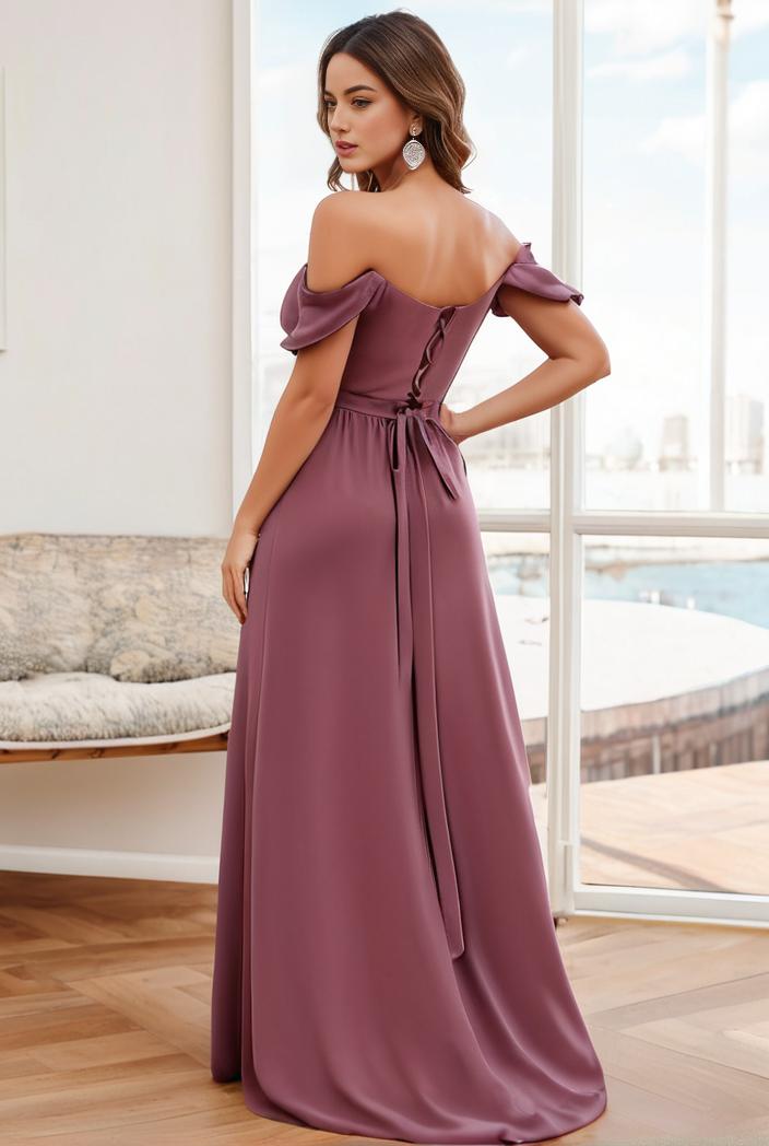 off shoulder spaghetti strap a line maternity dress 136038