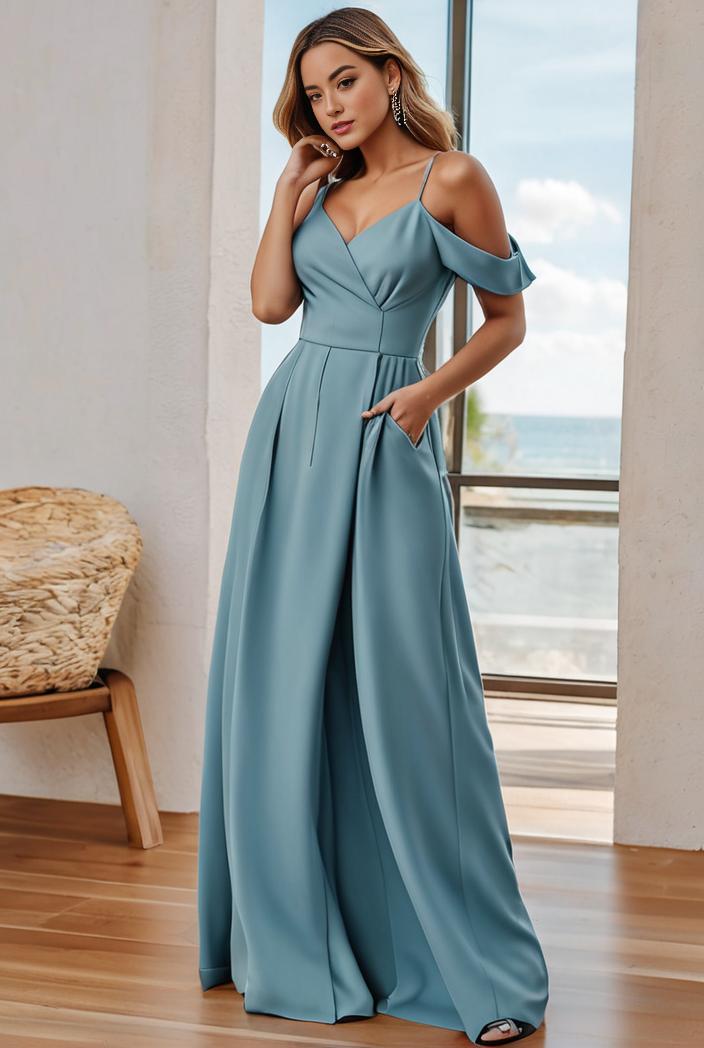 off shoulder spaghetti strap a line maternity dress 136046