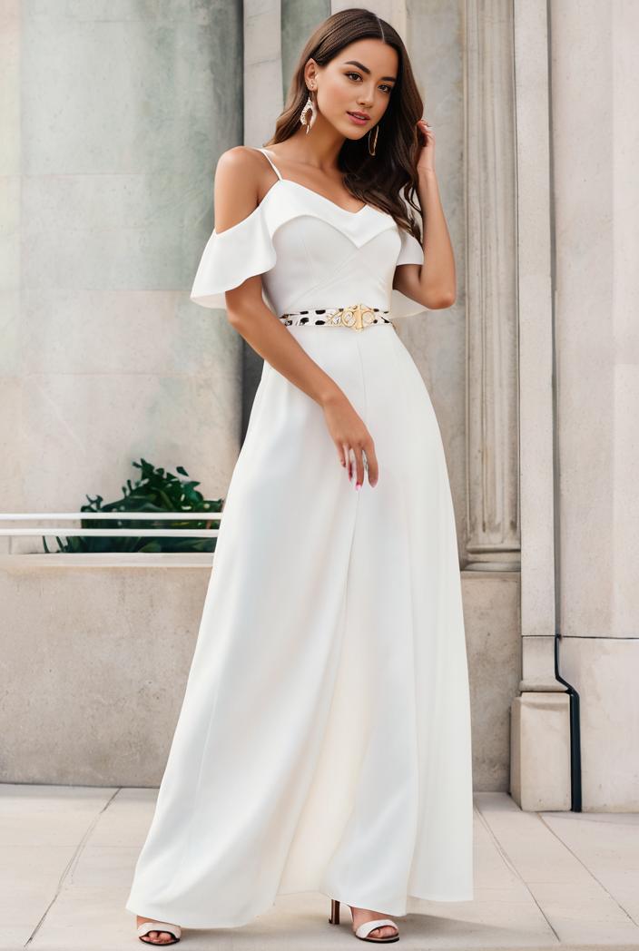 off shoulder spaghetti strap a line maternity dress 136052