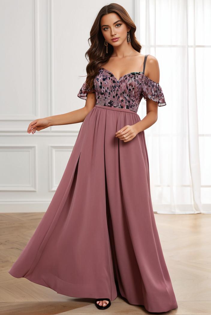 off shoulder spaghetti strap a line maternity dress 136063