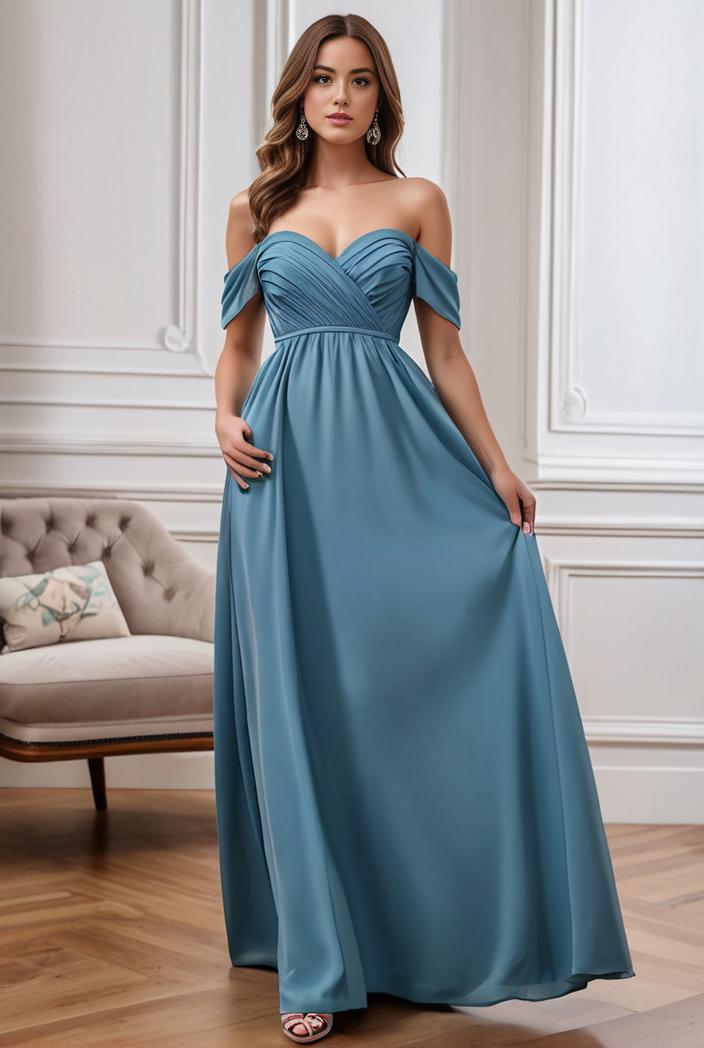 off shoulder spaghetti strap a line maternity dress 136066