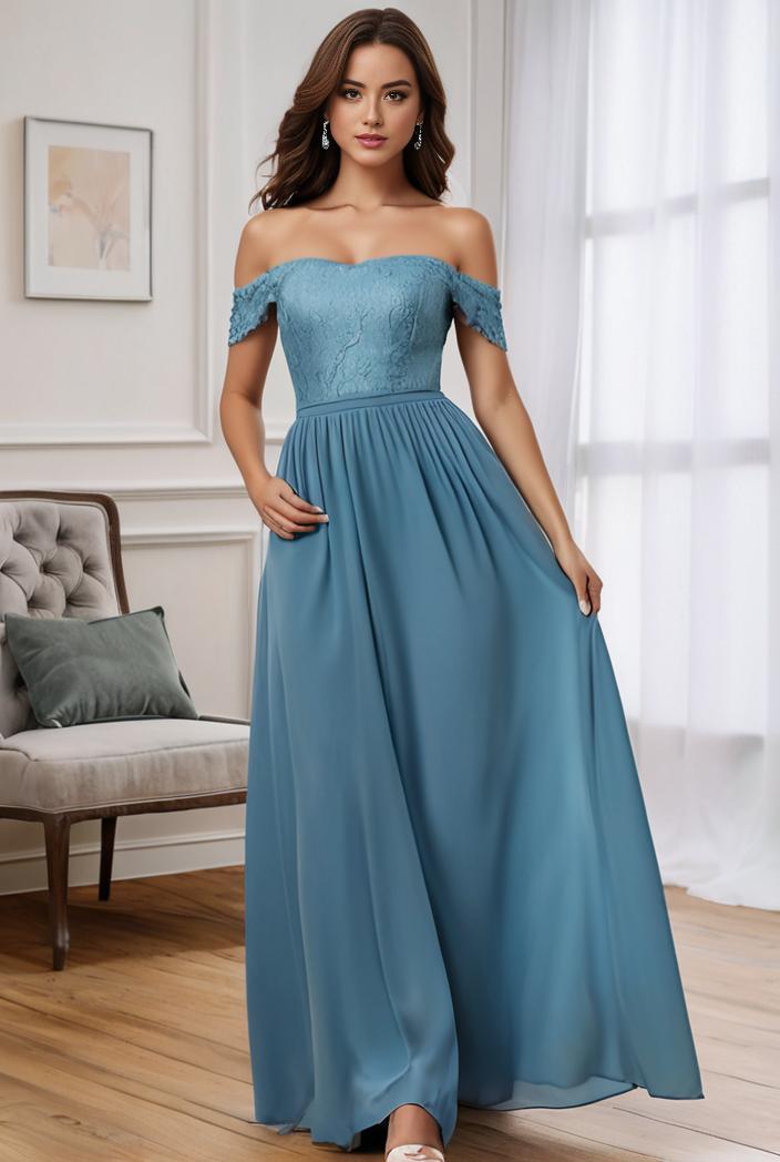 off shoulder spaghetti strap a line maternity dress 136067