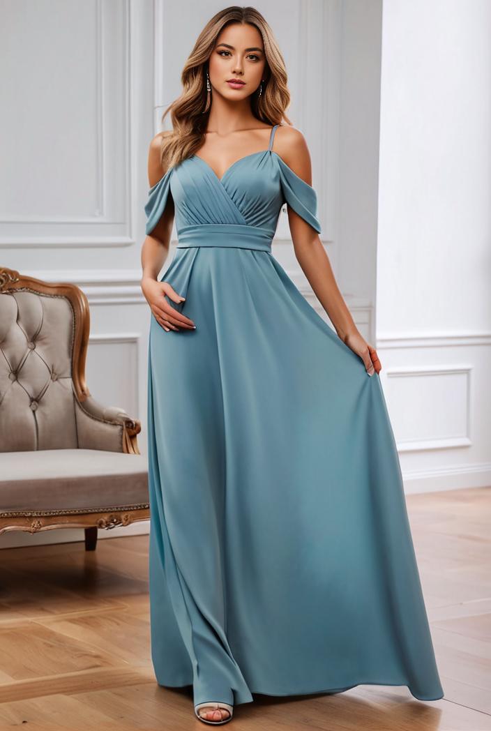 off shoulder spaghetti strap a line maternity dress 136068