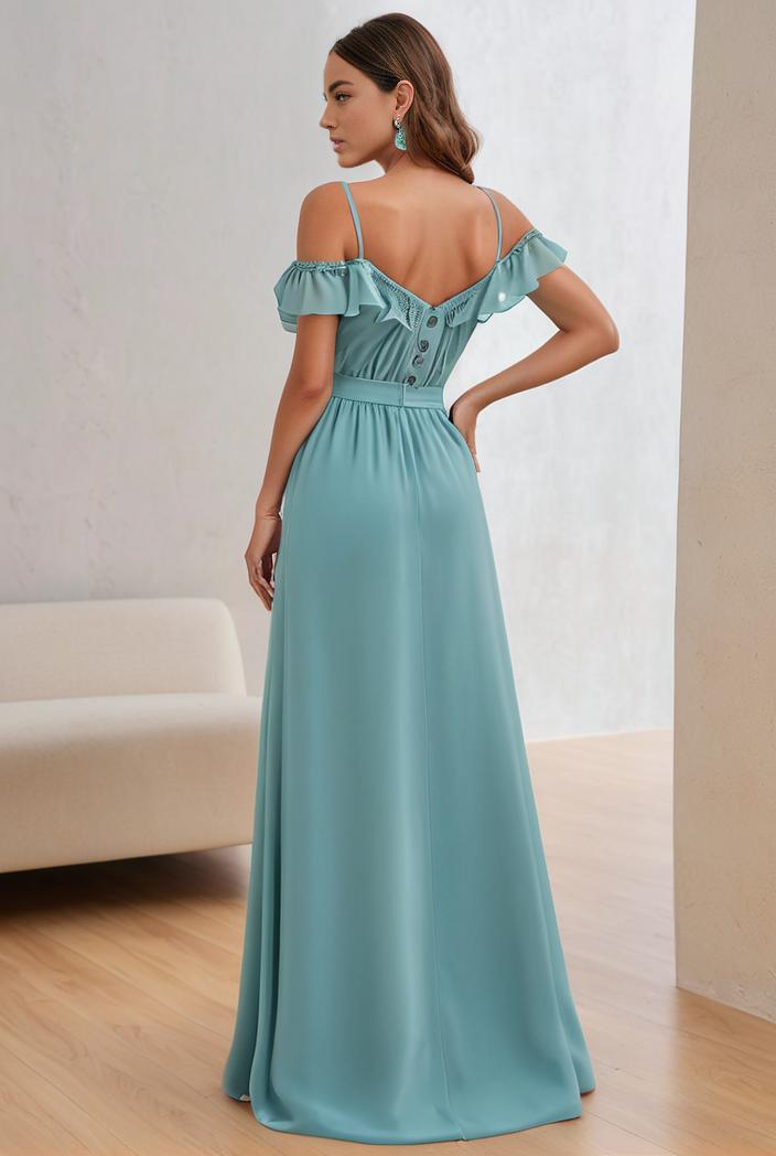 off shoulder spaghetti strap a line maternity dress 136096