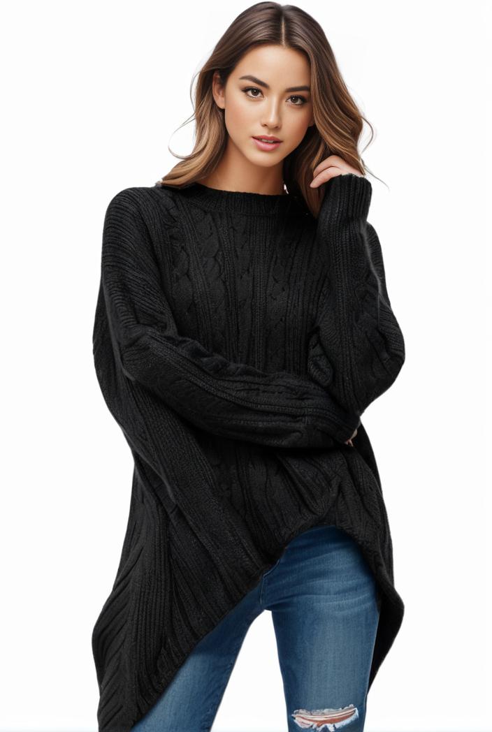 plus size casual sweater women s plus solid tassel trim long sleeve cowl neck high stretch jumper 137426