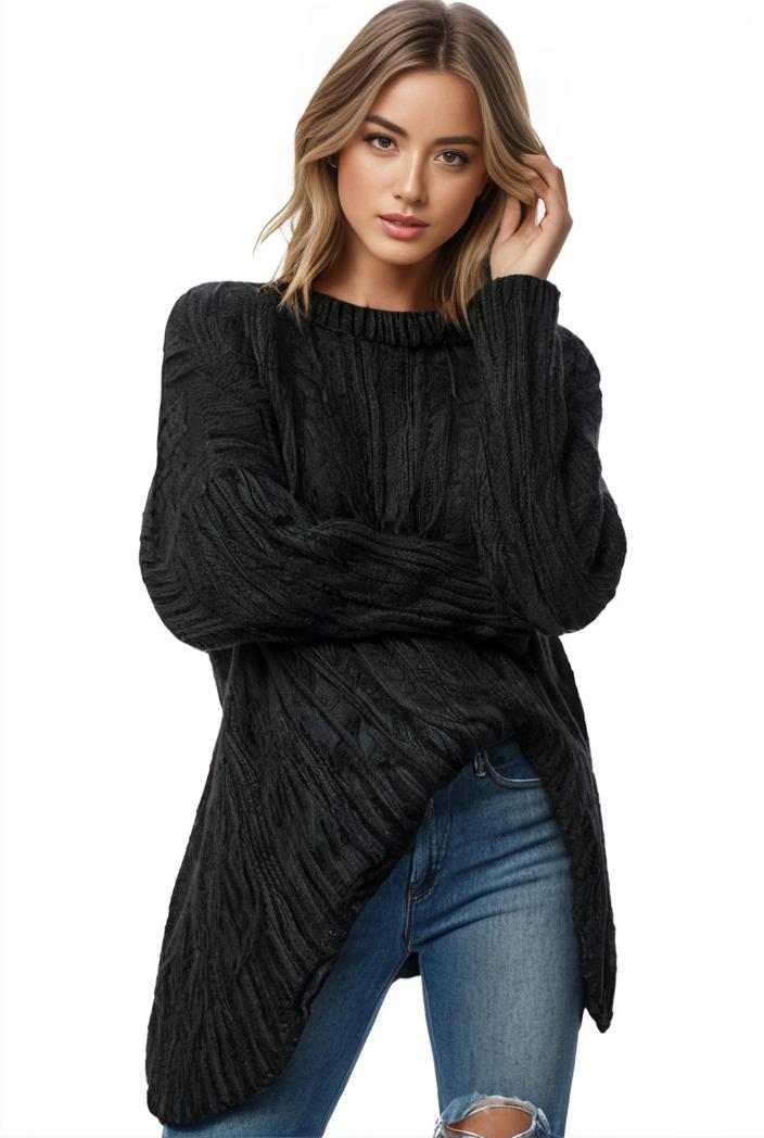 plus size casual sweater women s plus solid tassel trim long sleeve cowl neck high stretch jumper 137427