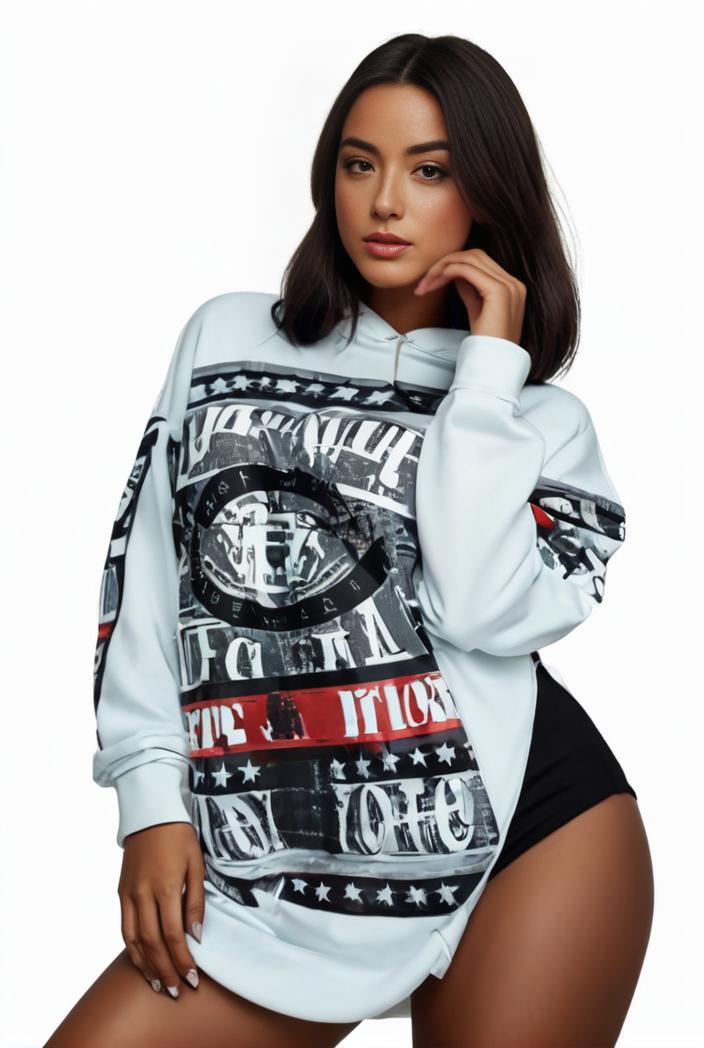 plus size casual sweatshirt women s plus graphic letter print long sleeve round neck slight stretch sweatshirt 137432