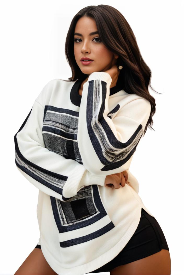 plus size casual sweatshirt women s plus graphic letter print long sleeve round neck slight stretch sweatshirt 137443