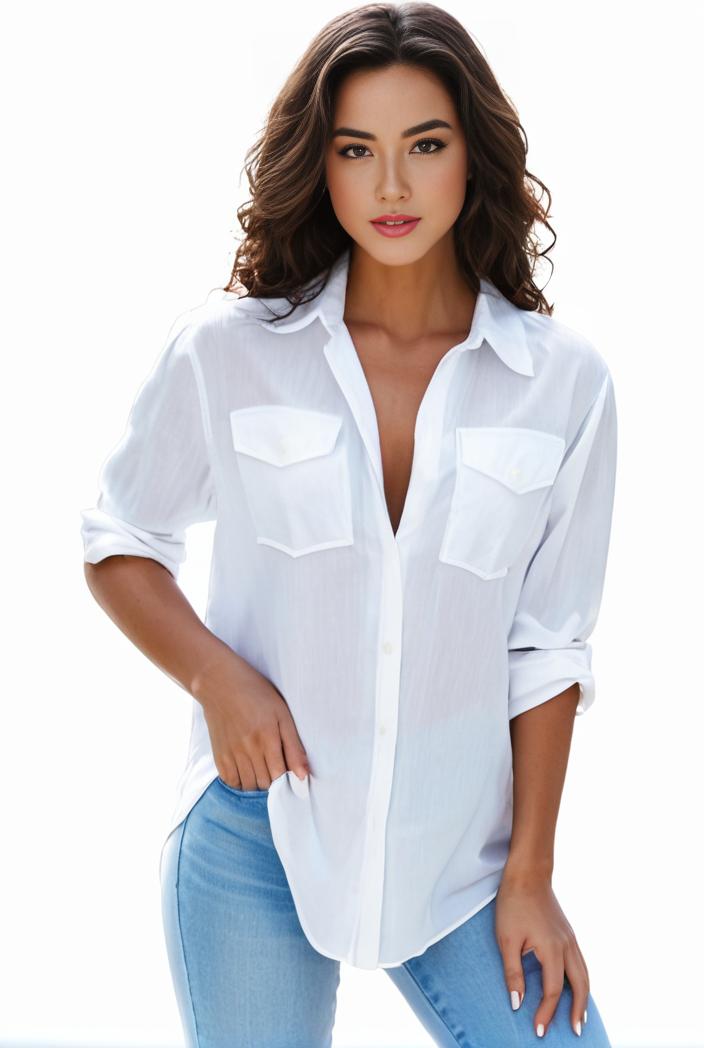 plus size formal shirt women s plus plain long sleeve turn down collar button up workwear shirt 138002