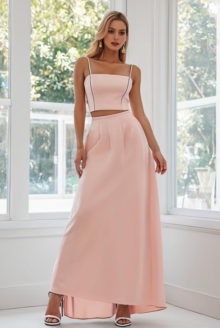 flowy chiffon one shoulder with three straps bridesmaid dress 126798