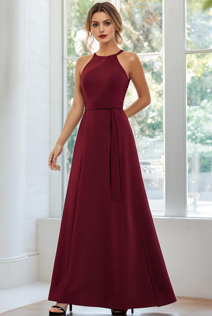 flowy chiffon one shoulder with three straps bridesmaid dress 126811