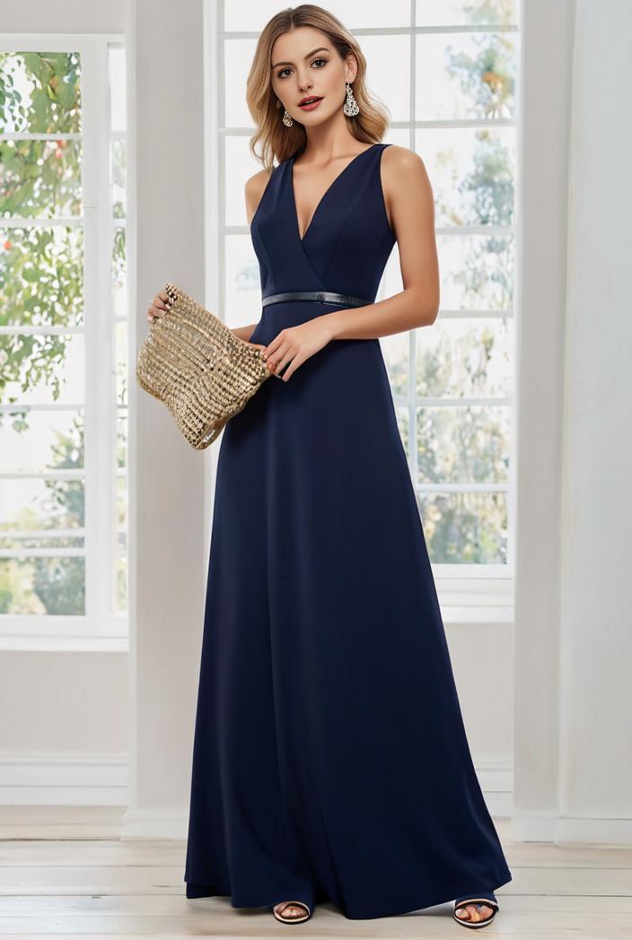 flowy chiffon one shoulder with three straps bridesmaid dress 126826