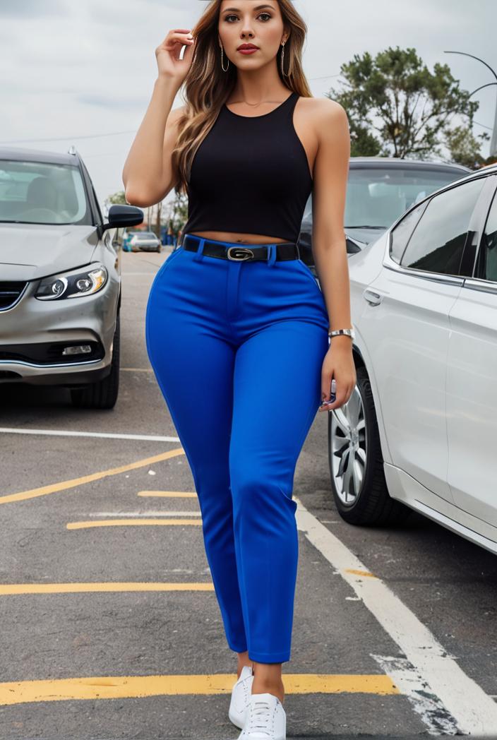 casual skinny jeans with ripped holes and slant pockets 122778