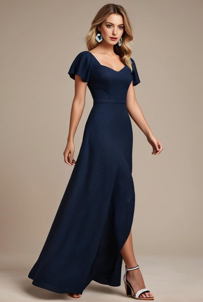 glitter high low front side slit ruffled v neck evening dress 126978