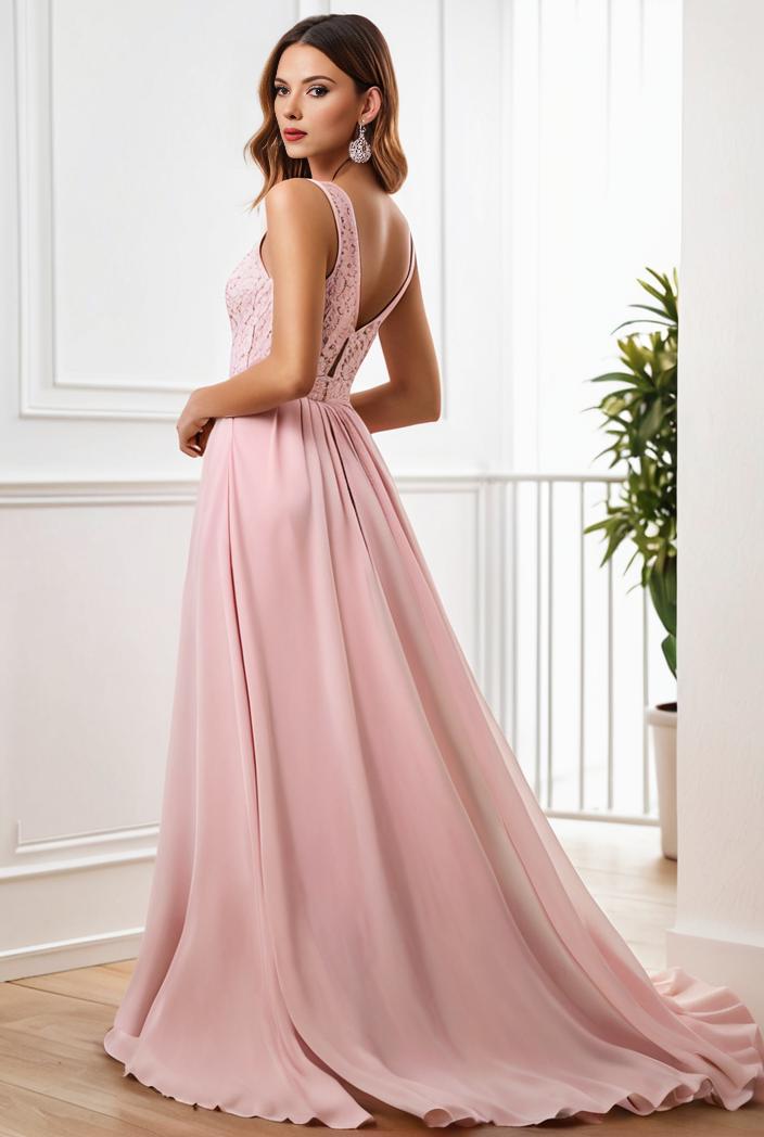 sequin bodice tulle high low evening dress with ribbon waist 107505