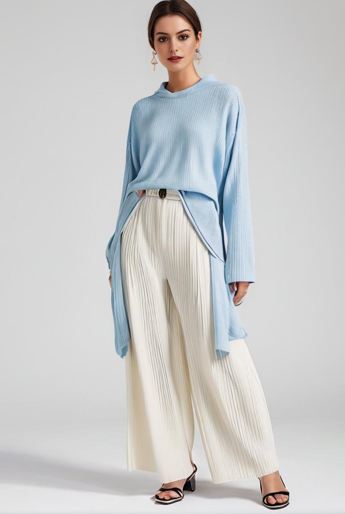 pleated high waist commuting temperament maxi dress 129014