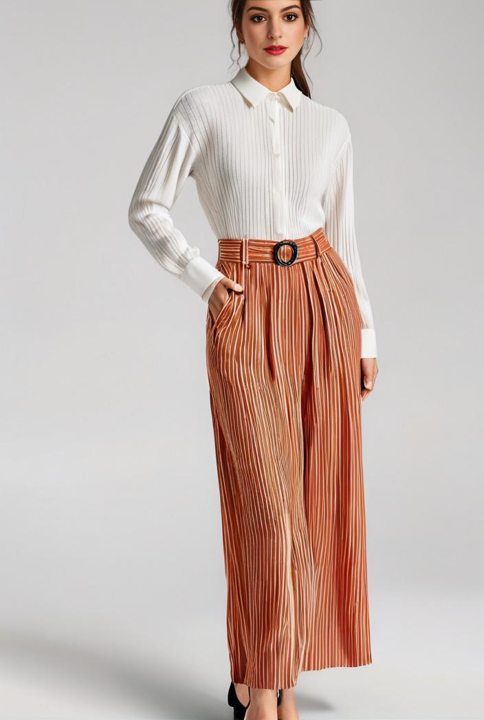 pleated high waist commuting temperament maxi dress 129025
