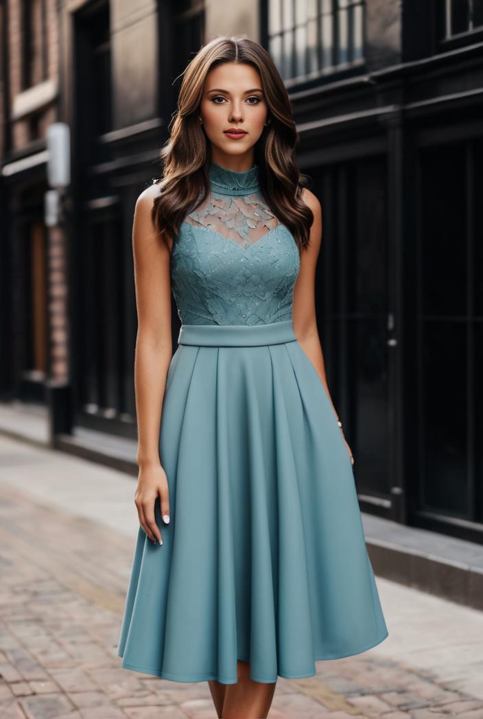 short lace halter neck backless chiffon homecoming dress 110409